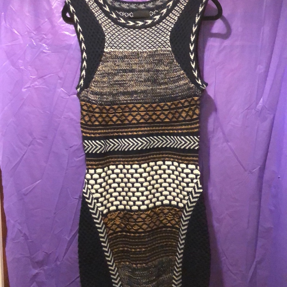 Knit sweater short sleeve sweater dress